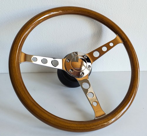 Volant bois chromé - , convient