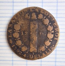 Pièce Française LOUIS XVI - 12 DENIERS - 1792 