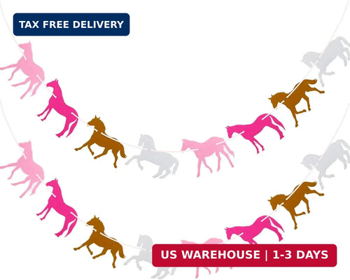 Pcs pink horse banner - pcs,