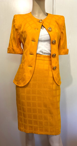 Tailleur jaune boutons - jaune,