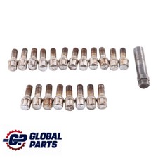 BMW E60 E84 E87 E90 Jeu de quatre boulons de roue noirs avec adaptateur Sécurité