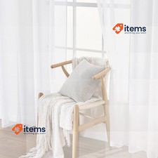 Ensemble De 2 Rideaux En Voile Transparent Blanc À Œillets En Polyester