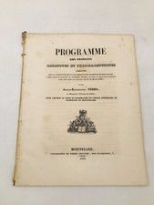 Programme des produits chimiques et pharmaceutiques - Pèbre - 1850