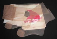 BAS PJ SPLENDORWEAR T 2 (74 cm) BEIGE NYLON MESH SEXY LINGERIE VINTAGE GLAMOUR