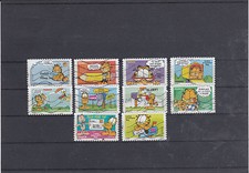 FRANCE 2008 SOURIRES CHAT GARFIELD SERIE COMPLETE DE 10 TIMBRES OBLITERE