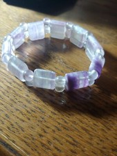 Purple Flourite Tile Bead