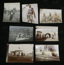 Ensemble de 7 photographies circa 1900 Tunisie, Tenues traditionnelles