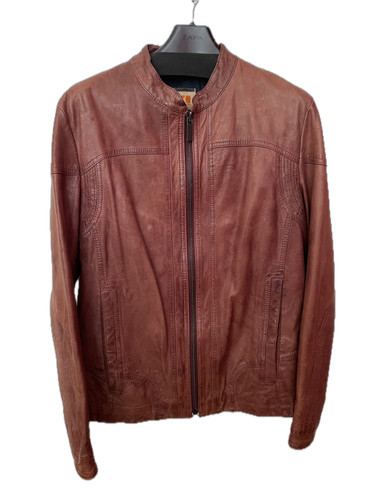 Blouson cuir femme bordeaux - blouson,