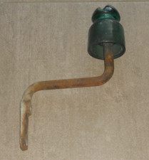 Isolateur en verre vert clair