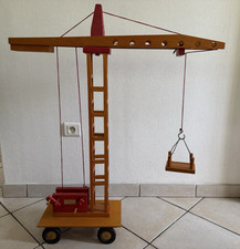 DEJOU - GRANDE GRUE EN BOIS SUR SOCLE MOBILE - AVEC SA BOÎTE - REF 69.12