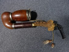 Pipe en bois bruyère et corne