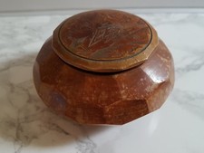 BOITE  RONDE EN BOIS ANCIENNE