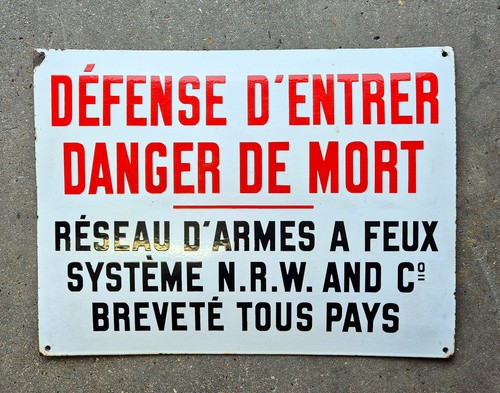 Plaque émaillée utilité - plaque,
