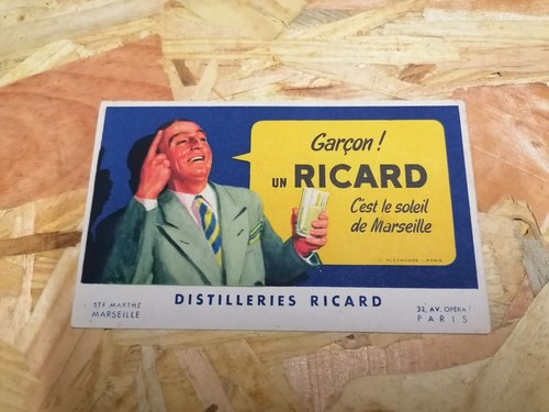 Ricard publicitaire buvard - ricard,