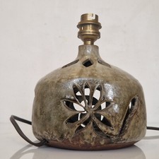 Vallauris / Grasse - M-F Dauchy - Petit pied de lampe en grès émaillé - ca 1980