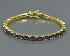 14K Or Naturel Iolite Ovale