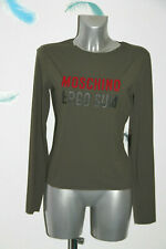 joli pull fin lycra kaki femme MOSCHINO jeans Taille 40 fr parfait état
