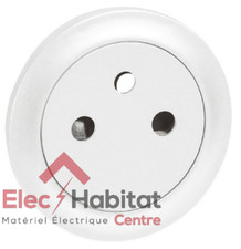 Lot 5 enjoliveurs prise de courant 2P+T blanc affleurant Céliane Legrand 068111