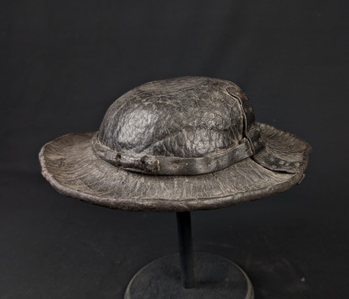 Chapeau barrette cuir - chapeau, mineur