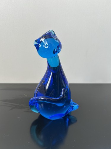 Chat murano bleu verrerie - murano?,