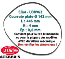 Courroie / platine disque BARTHE ROTOFLUID manuelle & Pro III Ø 142 x 4 x 0,6 mm