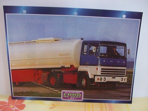 Carte fiche camion tracteur - fiche,