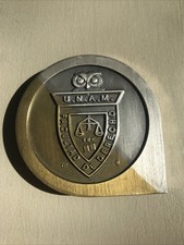 Rare Medaille Bronze Et Argent Massif Faculté De Droit Mexico Mexique Université