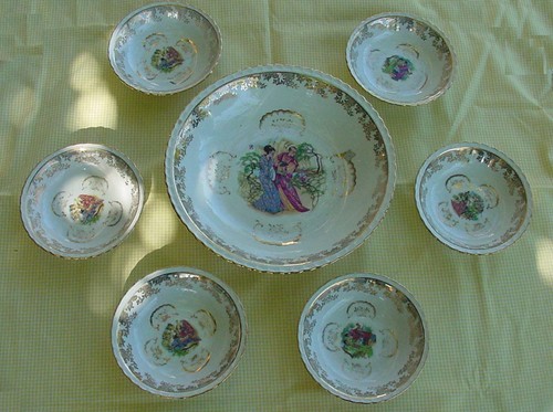 Saladier six coupelles - et,