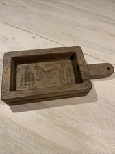 moule a beurre ancien bois décor coq  dans son jus