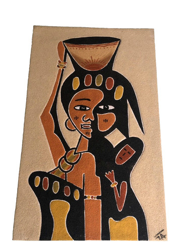 Tableau peinture sable coloré - tableau,