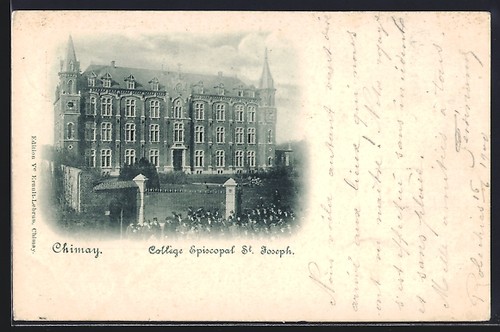 Cpa chimay collège - chimay,, episcopal