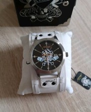 Montre Ed Hardy Cuir Blanc