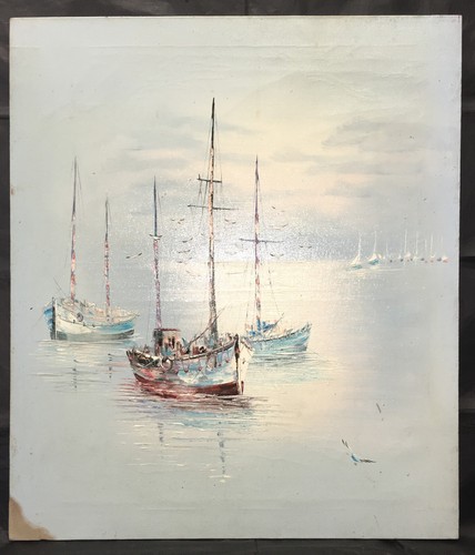 Huile sur toile voiliers - huile, 3