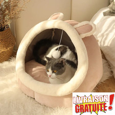 Lit Igloo Chat Ultra Doux Anti-Stress Hiver Cozy