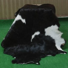 Fait à la main Noir Peau De Chèvre Tapis – De luxe Naturelle Accent pour Décor