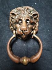 HEURTOIR de PORTE ANCIEN en BRONZE TÊTE DE LION"