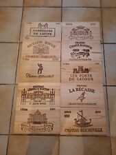 Lot de 10 estampes bois façades caisse vin
