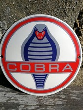 Plaque émaillée COBRA Enamel sign no Ford Mustang Shelby Corvette AC