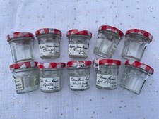 10 mini pots confiture Bonne maman vide couvercle carreaux rouge 30gr