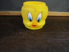 Vintage Tweety Bird tweet yellow Applause Plastic 3D Cup Mug Warner brothers WB