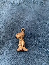 Fève pendentif doré à