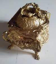 Petite BOITE A BIJOUX EN Régule Doré  Début 1900  Style Louis XV