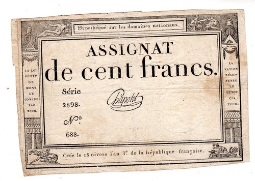 France assignat 100 livres - france,
