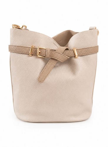 Sac seau beige - avec, pochette