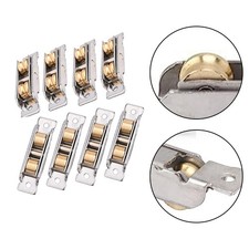 Rouleaux de remplacement pour porte coulissante en verre 4 pièces acier inoxyda