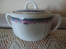 sucrier ancien en porcelaine de bohême  czechoslovakia