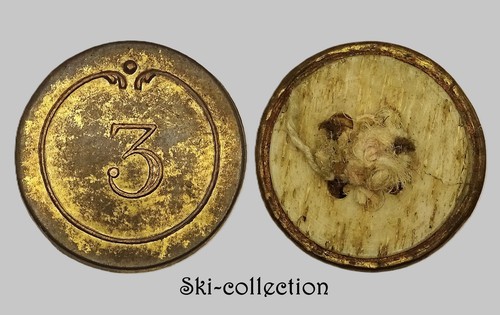 Bouton régiment - bouton, 3°régiment