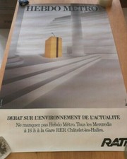 AFFICHE METRO PARIS RATP HEBDO