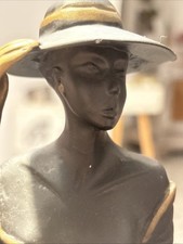 STATUETTE EN PLÂTRE PEINT STYLE ART DÉCO- 32 CM