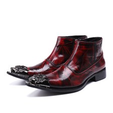 Hommes Cuir Véritable Bottines,Western Chaussures en cuir ,Hommes Bottes